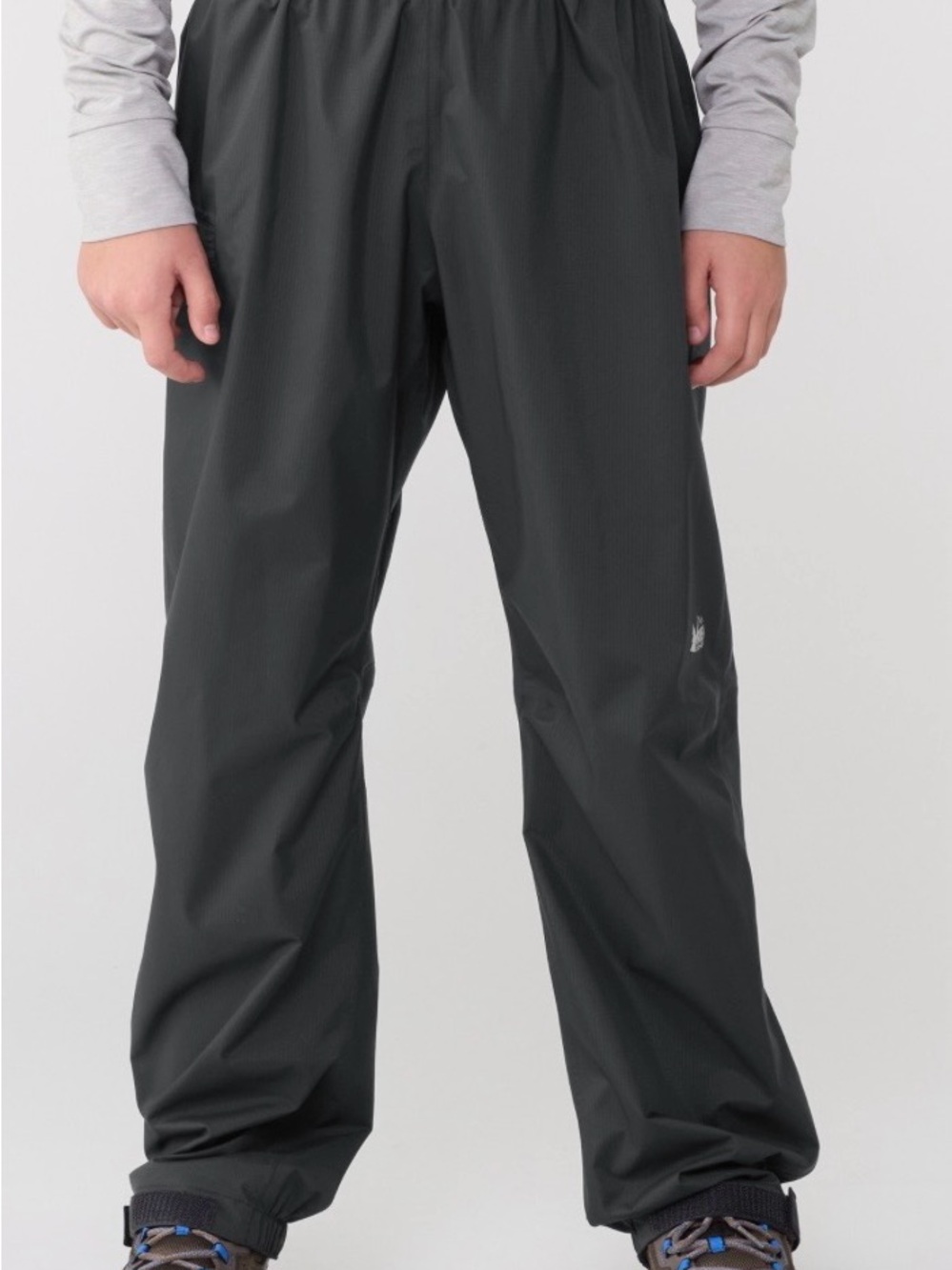 REI Youth Rainier Black Rain Pants, XL